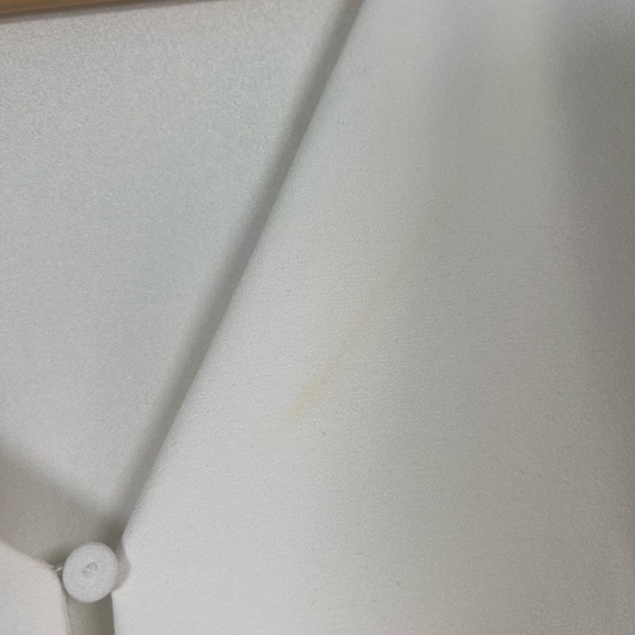 Halston Draped Sleeve Tapered Leg Crepe Jumpsuit White Size 0 - Picture 8 of 16